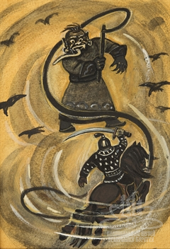 Гэсэр и Шэрэм Минаата хан. Ветвь шестая. Шмуцтитул Гэсэр и Шэрэм Минаата хан. Ветвь шестая. Шмуцтитул