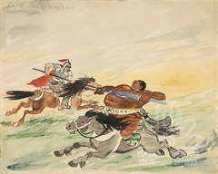 Эскиз к эпосу «Гэсэр» Эскиз к эпосу «Гэсэр»